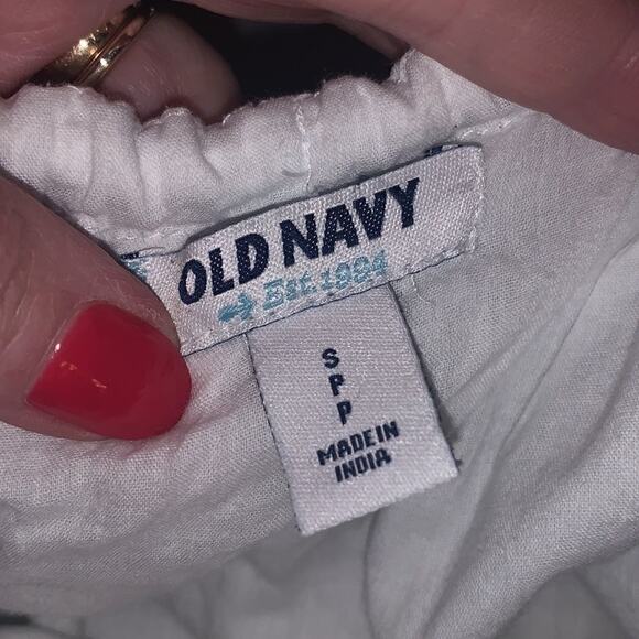 OLD NAVY white cotton embroidered dress Small - Picture 5 of 5